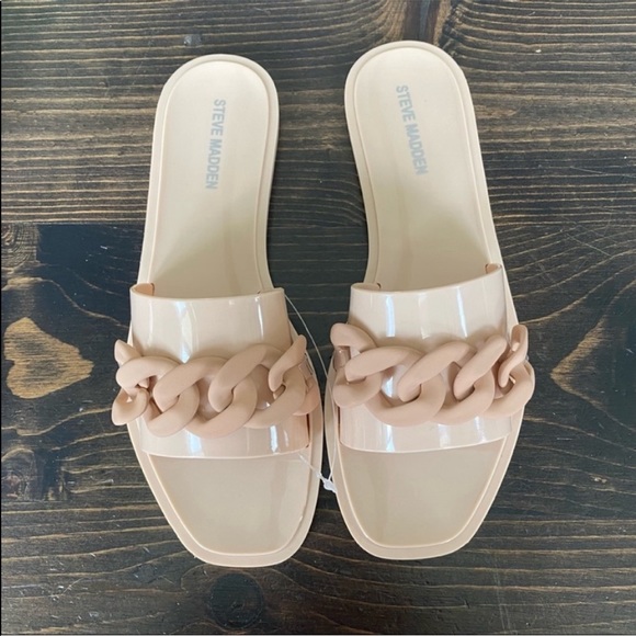 NEW Steve Madden Blush Pink Slide Sandals size 8 - Picture 1 of 8